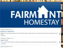 Tablet Screenshot of homestayblog.fairmontschools.com